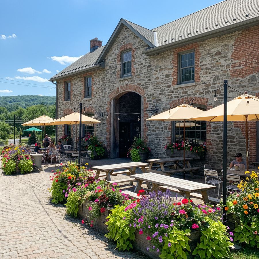 The Creemore Springs Brewery building on Mill Street in Creemore