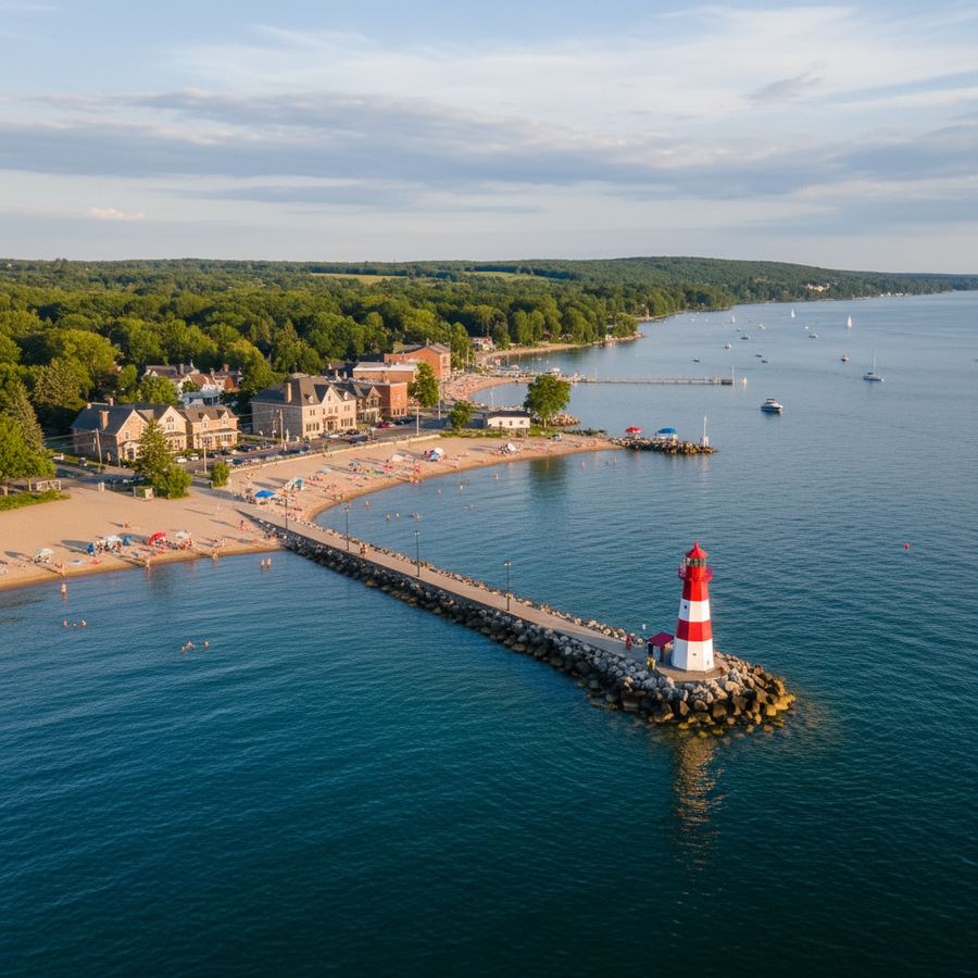 Kincardine lighthouse on Lake Huron